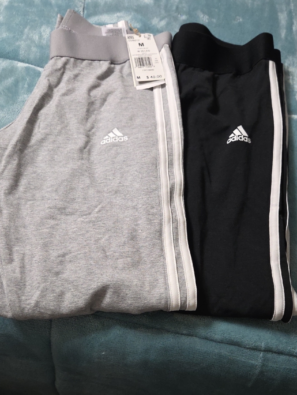 adidas Womens Grey & Black Jogger Pants Set